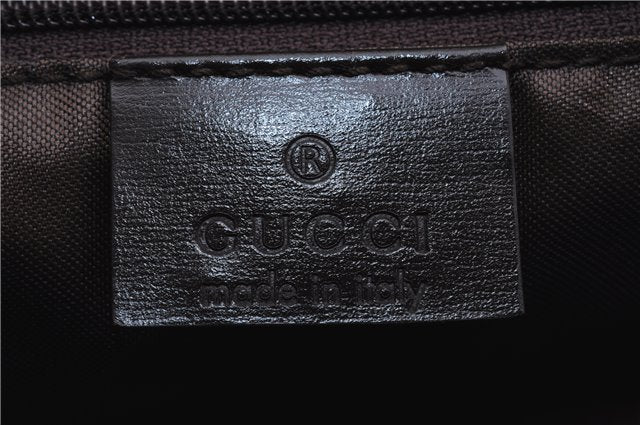 Authentic GUCCI Shoulder Hand Bag Purse GG Suede Leather 0011206 Brown 2808E