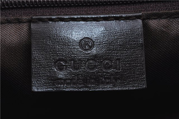 Authentic GUCCI Shoulder Hand Bag Purse GG Suede Leather 0011206 Brown 2808E