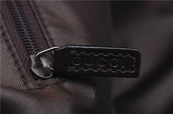 Authentic GUCCI Shoulder Hand Bag Purse GG Suede Leather 0011206 Brown 2808E