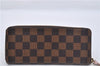 Authentic Louis Vuitton Damier Portefeuille Clemence Wallet Pink N41626 LV 2808F