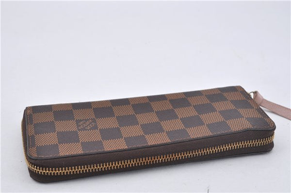 Authentic Louis Vuitton Damier Portefeuille Clemence Wallet Pink N41626 LV 2808F