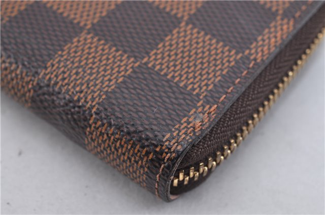 Authentic Louis Vuitton Damier Portefeuille Clemence Wallet Pink N41626 LV 2808F