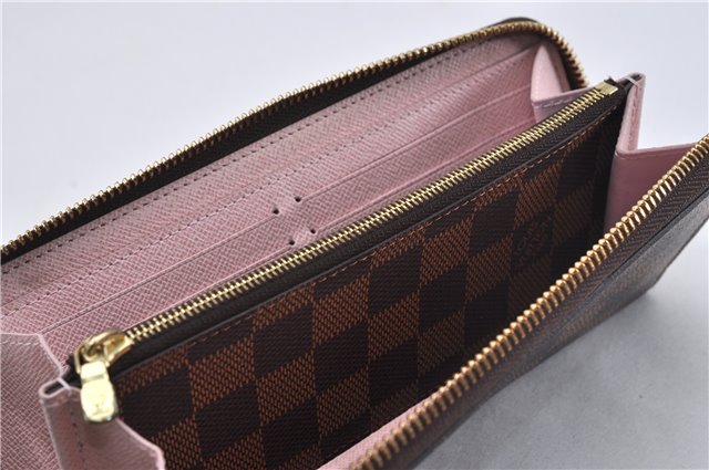 Authentic Louis Vuitton Damier Portefeuille Clemence Wallet Pink N41626 LV 2808F