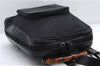 Authentic GUCCI Bamboo Vintage Shoulder Hand Bag Nylon Leather Black 2809E