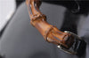 Authentic GUCCI Bamboo Vintage Shoulder Hand Bag Nylon Leather Black 2809E