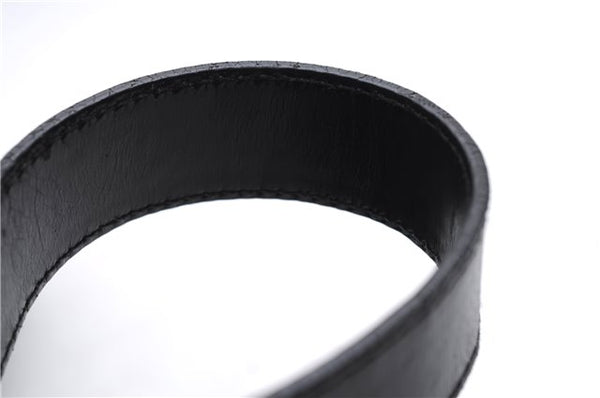 Authentic GUCCI Bamboo Vintage Shoulder Hand Bag Nylon Leather Black 2809E