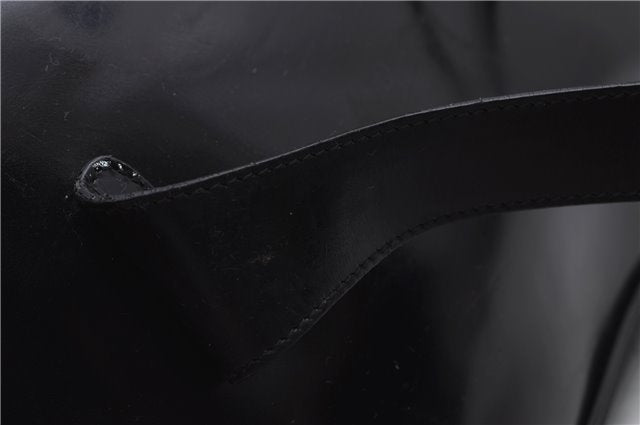 Authentic GUCCI Bamboo Vintage Shoulder Hand Bag Nylon Leather Black 2809E