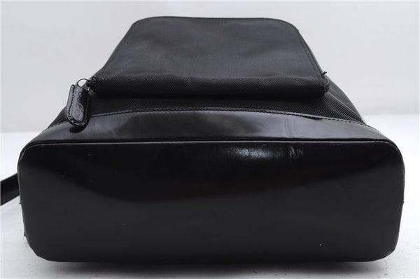 Authentic GUCCI Bamboo Vintage Shoulder Hand Bag Nylon Leather Black 2809E