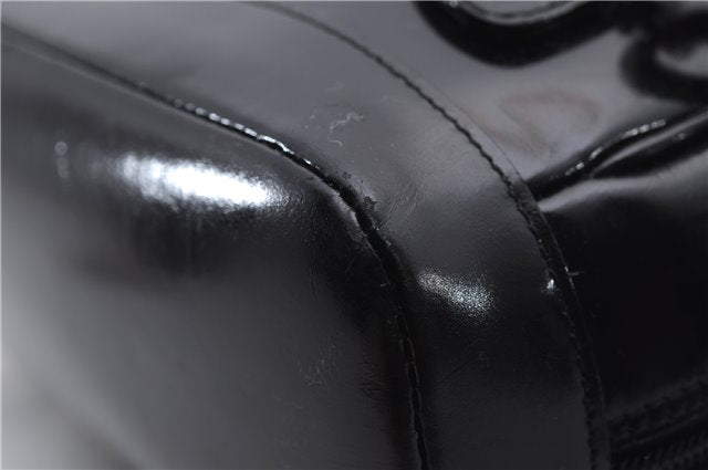 Authentic GUCCI Bamboo Vintage Shoulder Hand Bag Nylon Leather Black 2809E