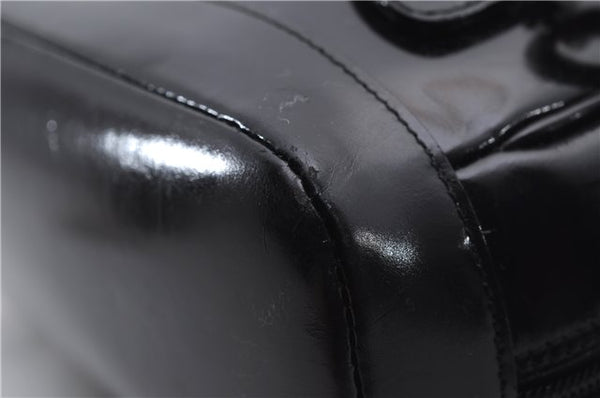 Authentic GUCCI Bamboo Vintage Shoulder Hand Bag Nylon Leather Black 2809E