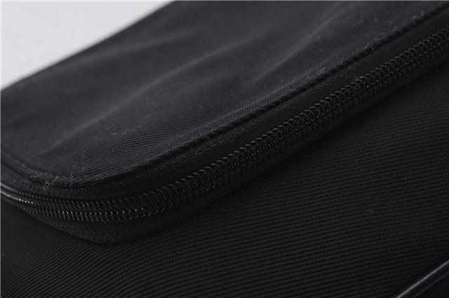 Authentic GUCCI Bamboo Vintage Shoulder Hand Bag Nylon Leather Black 2809E