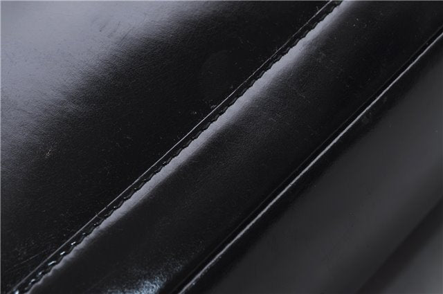 Authentic GUCCI Bamboo Vintage Shoulder Hand Bag Nylon Leather Black 2809E