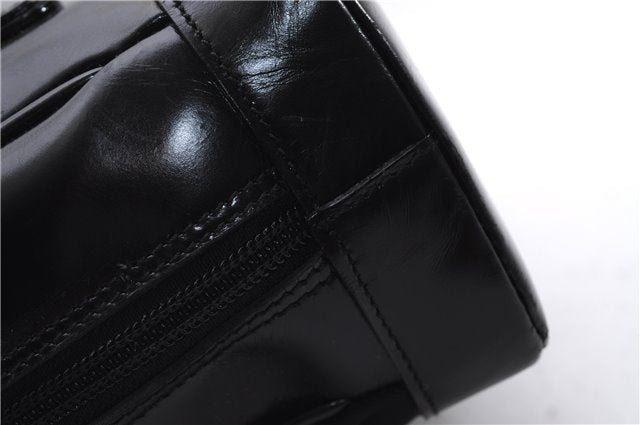 Authentic GUCCI Bamboo Vintage Shoulder Hand Bag Nylon Leather Black 2809E