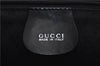 Authentic GUCCI Bamboo Vintage Shoulder Hand Bag Nylon Leather Black 2809E