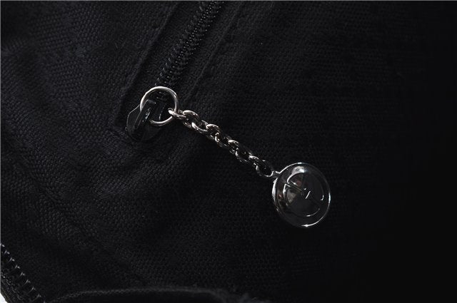 Authentic GUCCI Bamboo Vintage Shoulder Hand Bag Nylon Leather Black 2809E