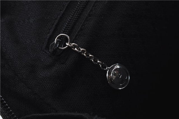 Authentic GUCCI Bamboo Vintage Shoulder Hand Bag Nylon Leather Black 2809E