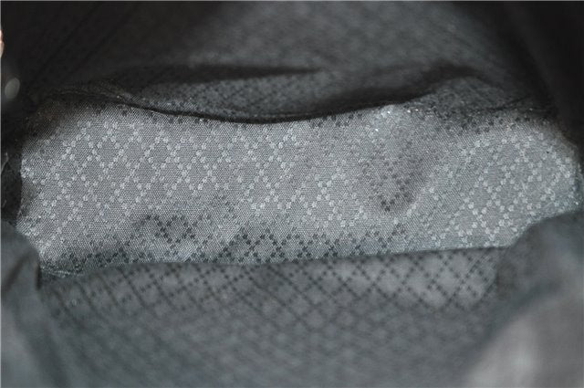 Authentic GUCCI Bamboo Vintage Shoulder Hand Bag Nylon Leather Black 2809E