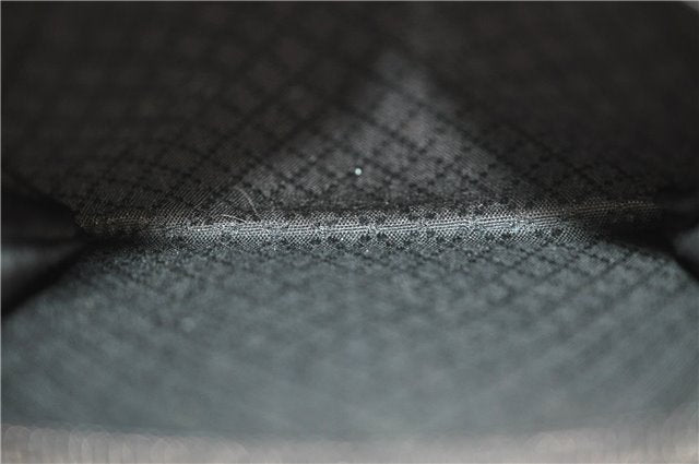 Authentic GUCCI Bamboo Vintage Shoulder Hand Bag Nylon Leather Black 2809E