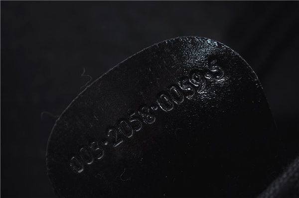 Authentic GUCCI Bamboo Vintage Shoulder Hand Bag Nylon Leather Black 2809E