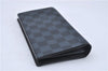 Authentic Louis Vuitton Damier Cobalt Portefeuille Brazza Wallet N63212 LV 2809F