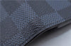 Authentic Louis Vuitton Damier Cobalt Portefeuille Brazza Wallet N63212 LV 2809F