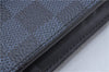 Authentic Louis Vuitton Damier Cobalt Portefeuille Brazza Wallet N63212 LV 2809F