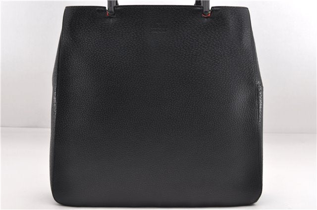Authentic GUCCI Bamboo Tote Hand Bag Leather 0021059 Black 2810E