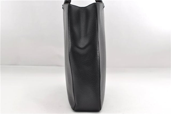 Authentic GUCCI Bamboo Tote Hand Bag Leather 0021059 Black 2810E