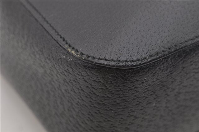 Authentic GUCCI Bamboo Tote Hand Bag Leather 0021059 Black 2810E