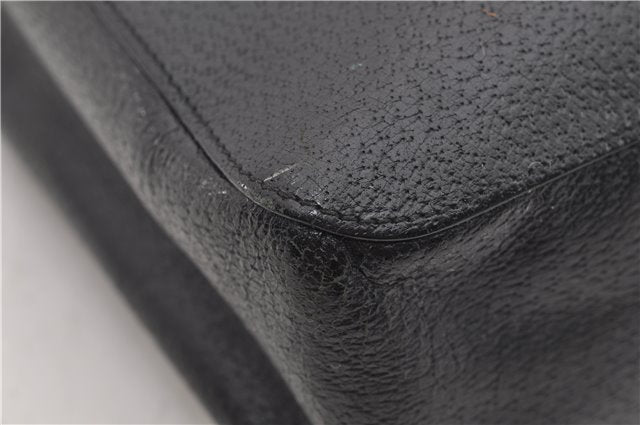 Authentic GUCCI Bamboo Tote Hand Bag Leather 0021059 Black 2810E