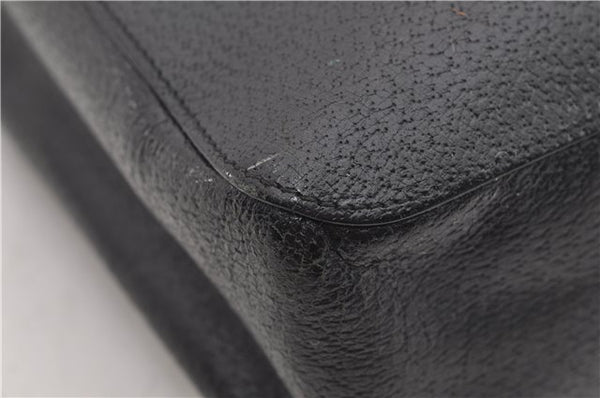 Authentic GUCCI Bamboo Tote Hand Bag Leather 0021059 Black 2810E