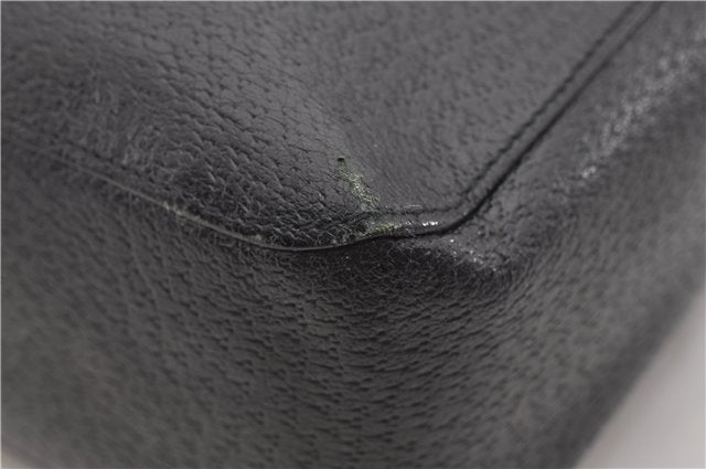 Authentic GUCCI Bamboo Tote Hand Bag Leather 0021059 Black 2810E