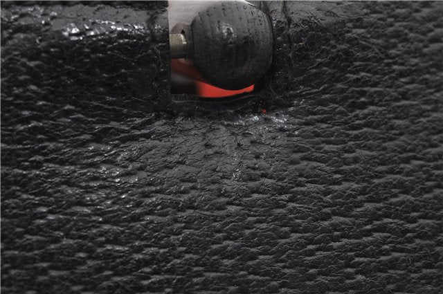 Authentic GUCCI Bamboo Tote Hand Bag Leather 0021059 Black 2810E