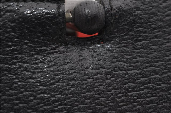 Authentic GUCCI Bamboo Tote Hand Bag Leather 0021059 Black 2810E