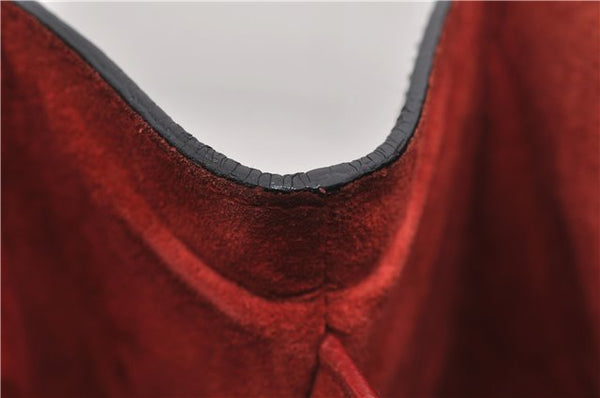 Authentic GUCCI Bamboo Tote Hand Bag Leather 0021059 Black 2810E