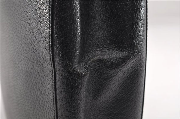 Authentic GUCCI Bamboo Tote Hand Bag Leather 0021059 Black 2810E