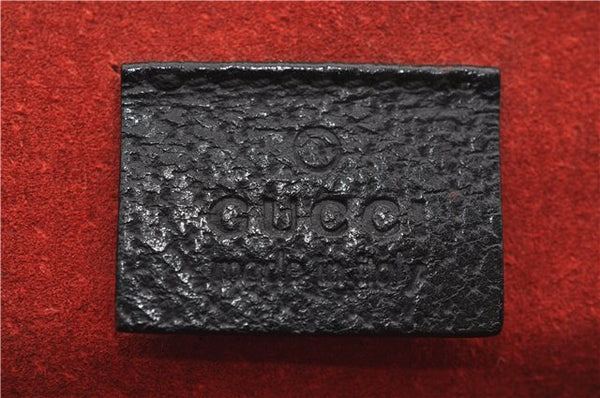 Authentic GUCCI Bamboo Tote Hand Bag Leather 0021059 Black 2810E