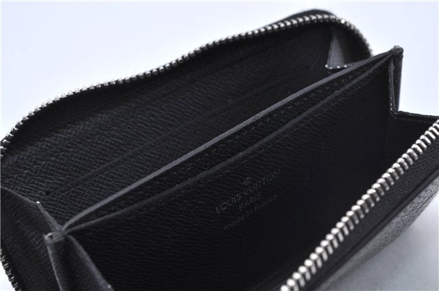 Authentic Louis Vuitton Taiga Zippy Coin Purse Wallet Black M30511 LV 2810F