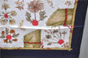 Authentic HERMES Carre 90 Scarf "Herbier de Gavarnie" Silk Navy Box 2811D