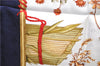 Authentic HERMES Carre 90 Scarf "Herbier de Gavarnie" Silk Navy Box 2811D