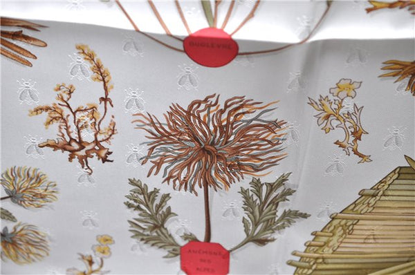 Authentic HERMES Carre 90 Scarf "Herbier de Gavarnie" Silk Navy Box 2811D