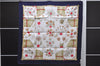 Authentic HERMES Carre 90 Scarf "Herbier de Gavarnie" Silk Navy Box 2811D