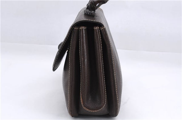 Authentic GUCCI Bamboo Vintage Hand Bag Purse Leather Brown 2811E
