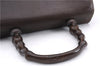 Authentic GUCCI Bamboo Vintage Hand Bag Purse Leather Brown 2811E