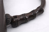 Authentic GUCCI Bamboo Vintage Hand Bag Purse Leather Brown 2811E