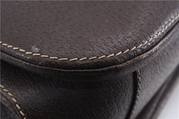 Authentic GUCCI Bamboo Vintage Hand Bag Purse Leather Brown 2811E