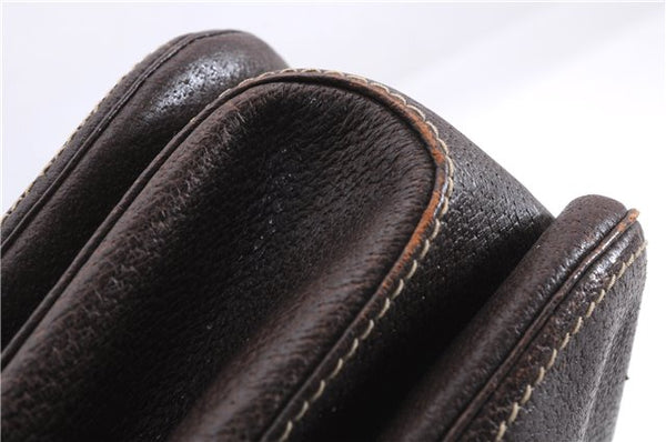 Authentic GUCCI Bamboo Vintage Hand Bag Purse Leather Brown 2811E