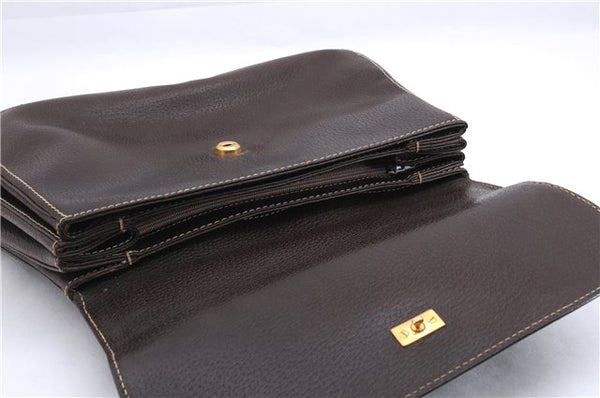 Authentic GUCCI Bamboo Vintage Hand Bag Purse Leather Brown 2811E