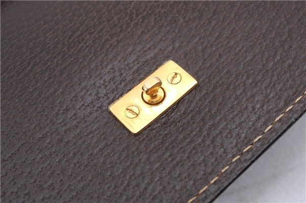 Authentic GUCCI Bamboo Vintage Hand Bag Purse Leather Brown 2811E