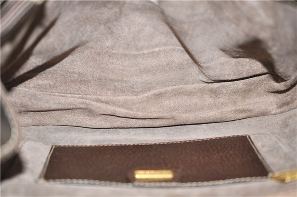 Authentic GUCCI Bamboo Vintage Hand Bag Purse Leather Brown 2811E